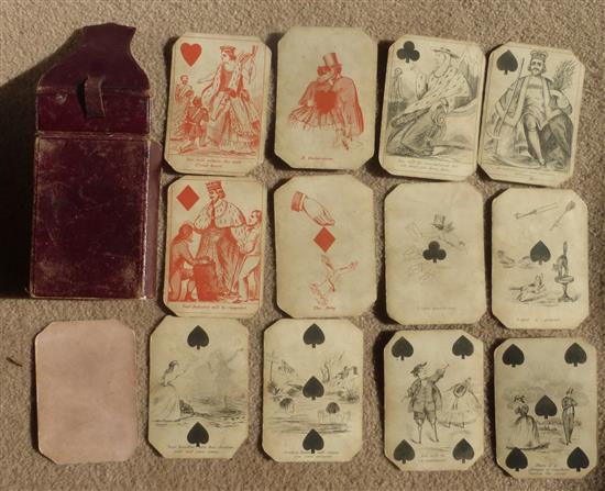 A c.1860 Transformation pack of Playing cards